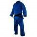 Judogi adidas "contest" azul con bandas verde fluor
