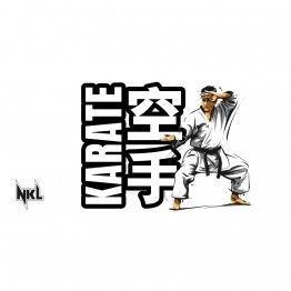 Taza blanca karate chico NKL