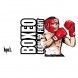 Taza blanca boxeo NKL