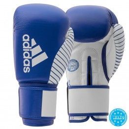 Guante de competición kick boxing adidas wako (azul/blanco)