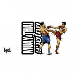 Taza blanca muay thai NKL