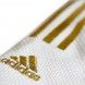 Judogi adidas champion iii ijf slim fit blanco (bandas doradas)