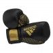 Guante de competición kick boxing adidas wako (negro/dorado)
