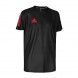 Camiseta adidas kickboxing negro/rojo - ADIKBTS100