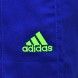 Pantalón judo entrenamiento adidas azul (logo verde)