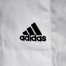 Pantalón judo entrenamiento adidas blanco (logo negro)