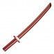 Shoto bokken madera roja roble 55 cm