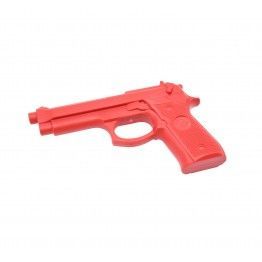 Pistola dummy de caucho roja