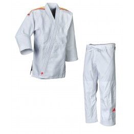 Judogi adidas "contest" blanco con bandas españa