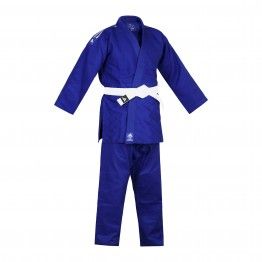 Judogi adidas "contest" azul con bandas blancas