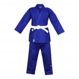 Judogi adidas "contest" azul con bandas blancas