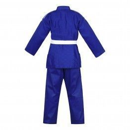 Judogi adidas "contest" azul con bandas blancas