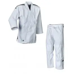 Judogi adidas "contest" blanco con bandas negras