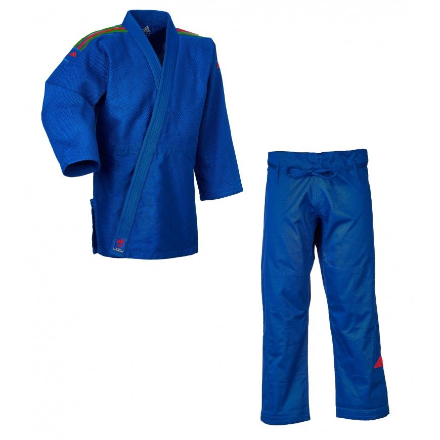 Judogi adidas "contest" azul con bandas portugal
