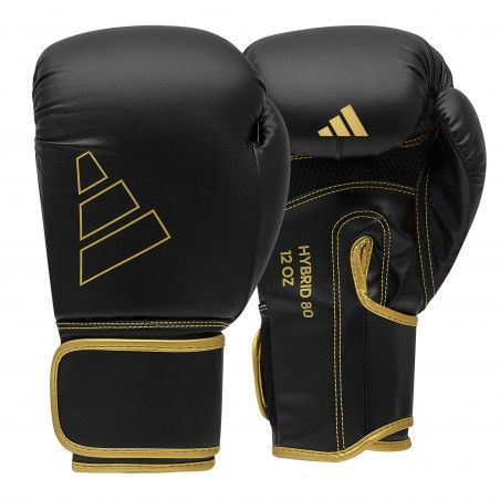 Guantes de boxeo adidas hybrid 80 (negro/dorado) ADIH80