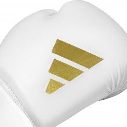Guantes de boxeo adidas Speed 50 blanco dorado ADISBG50