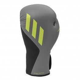 Guantes de boxeo adidas speed tilt 150tg (gris mate/verde)