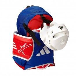 Mochila adidas taekwondo portapetos roja azul