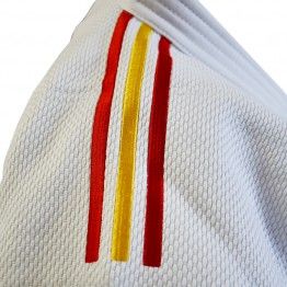 Judogi adidas Champion III PrimeGreen Slim Fit IJF blanco