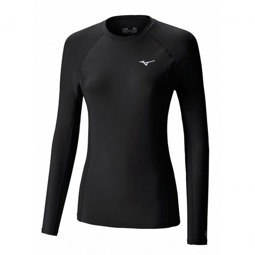 Camiseta negra mizuno biogear LS mujer