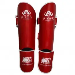 Espinilleras NKL P.U. Ares (rojo/blanco)