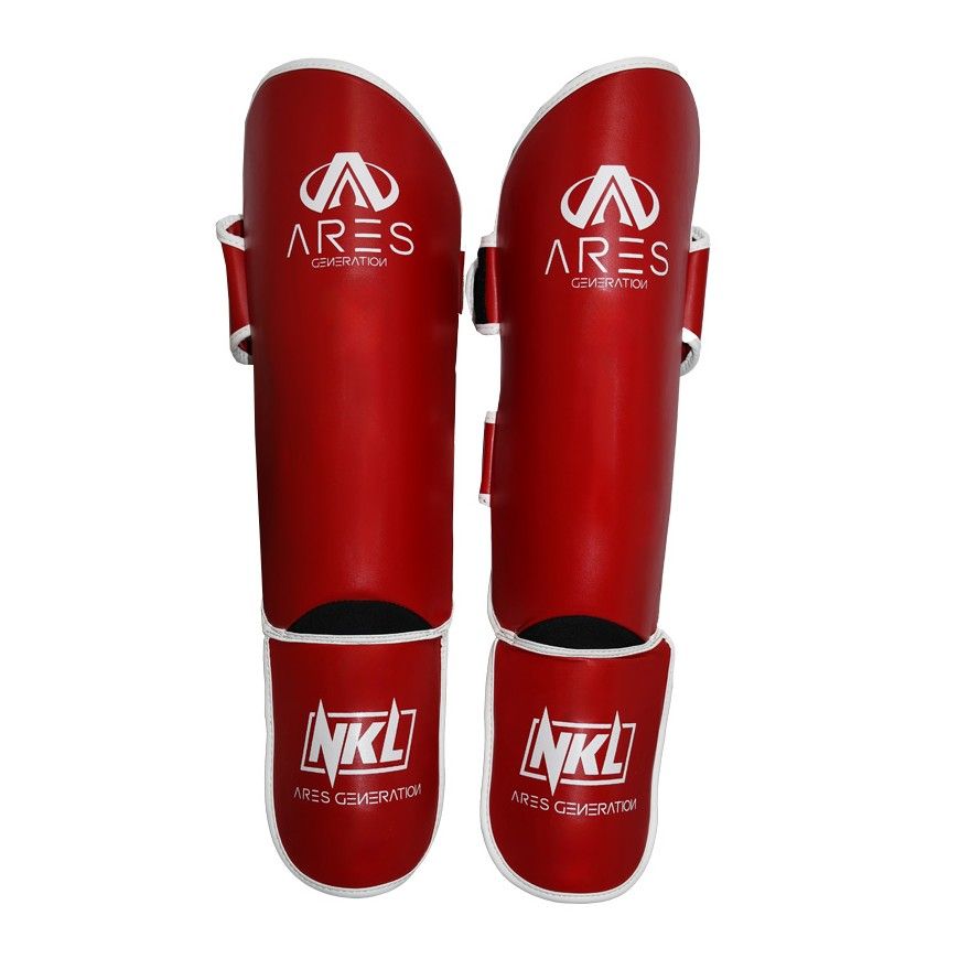 Espinilleras NKL P.U. Ares (rojo/blanco)