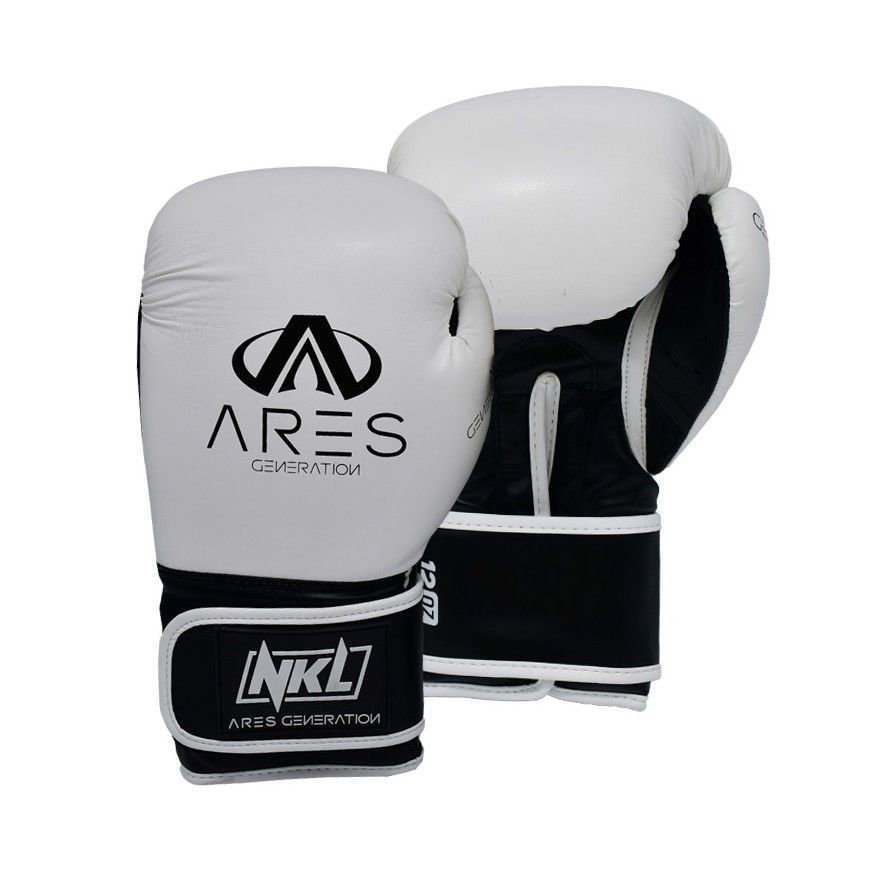 Guantes de boxeo NKL Ares (blanco/negro)