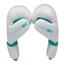 Guantes de boxeo NKL Ares (blanco/turqu