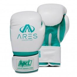 Guantes de boxeo NKL Ares (blanco/turqu