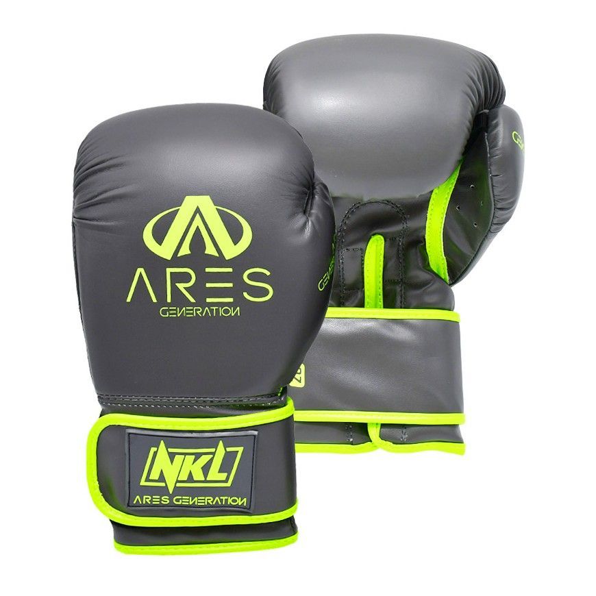 Guantes de boxeo NKL Ares (gris/verde)