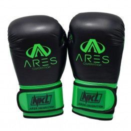 Guantes de boxeo NKL Ares (negro/verde