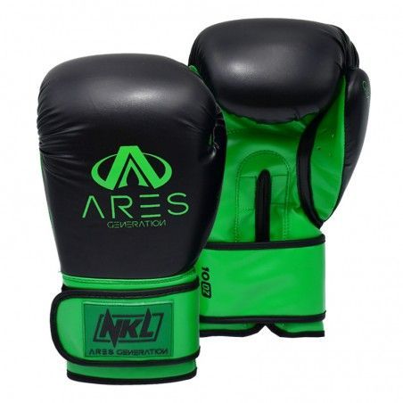 Guantes de boxeo NKL Ares (negro/verde