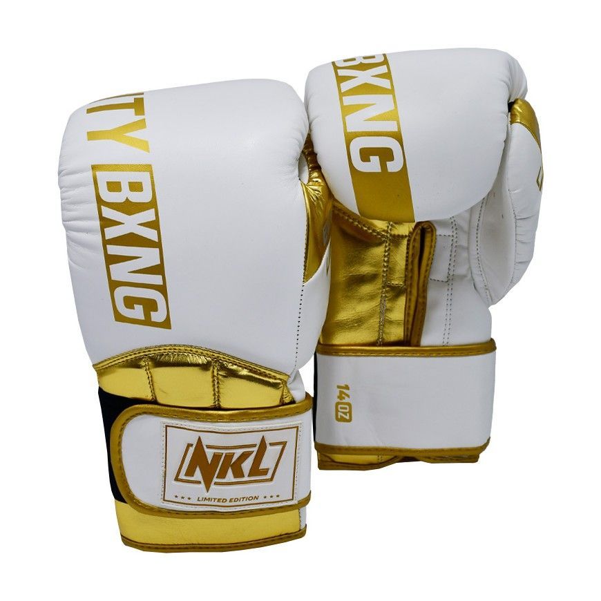 Guantes de boxeo NKL Ninety (blanco/dorado)