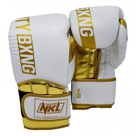 Guantes de boxeo NKL Ninety (blanco/dorado)