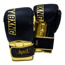 Guantes de boxeo NKL Ninety (negro/dorado)