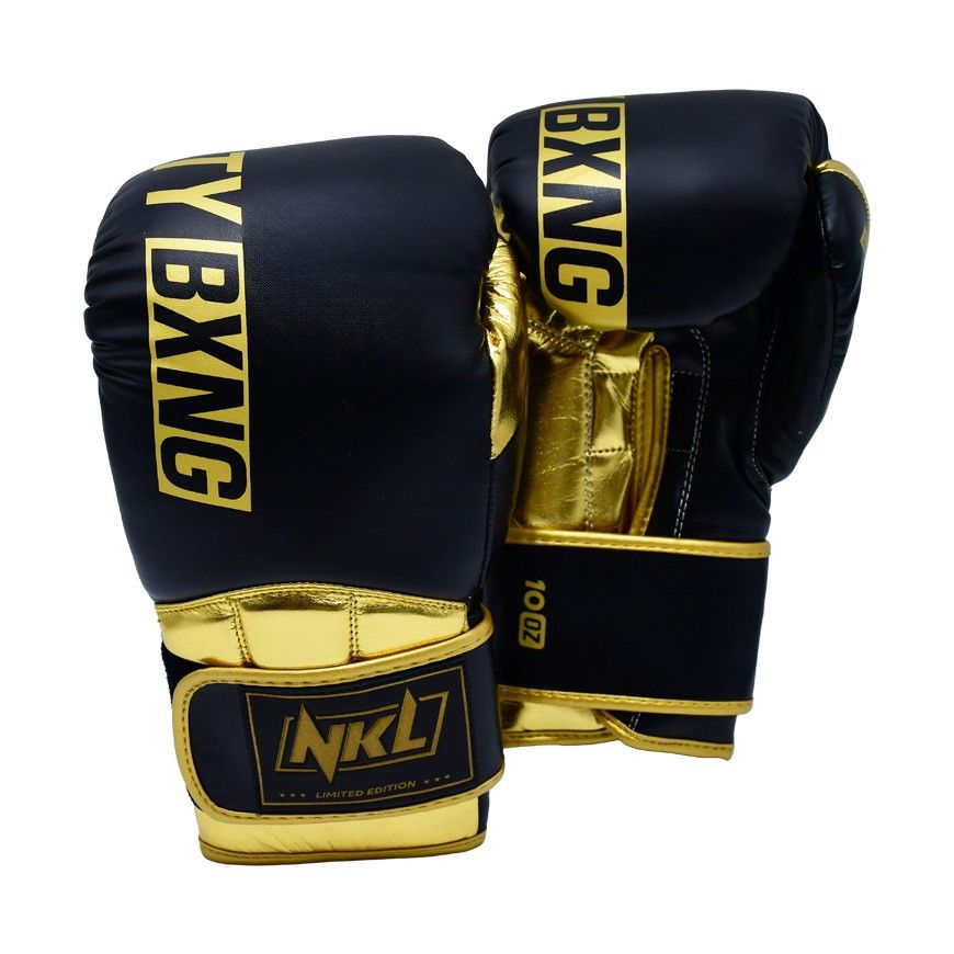 Guantes de boxeo NKL Ninety (negro/dorado)