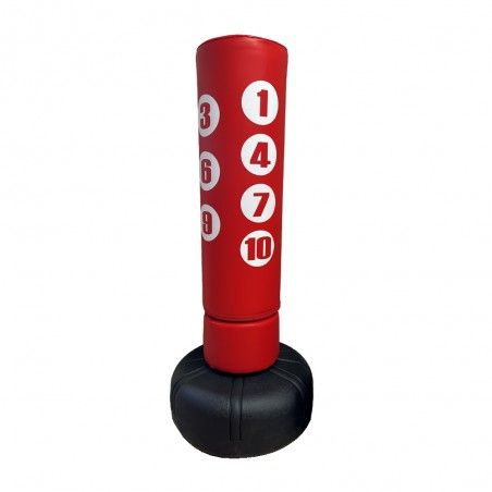 Saco de pie c/números para golpeo 195cm (rojo)