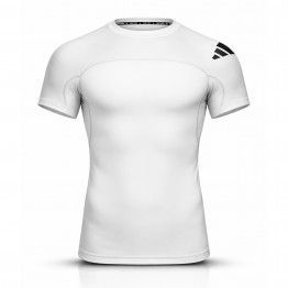 Rashguard manga corta adidas (BLANCO)