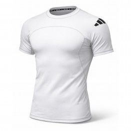 Rashguard manga corta adidas (BLANCO)