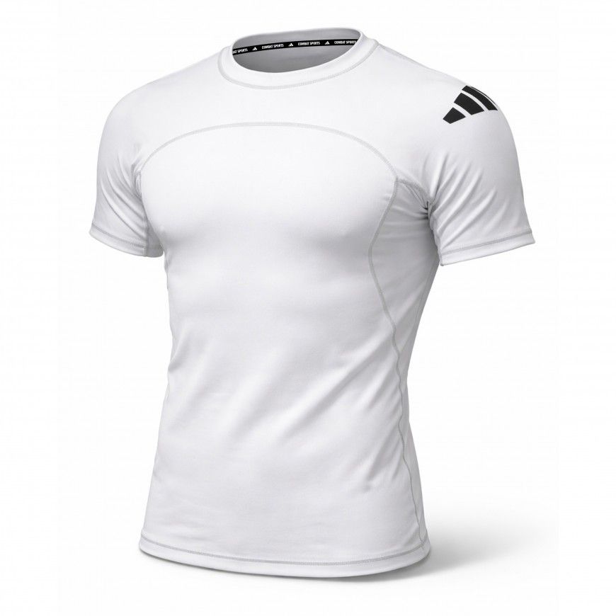 Rashguard manga corta adidas (BLANCO)