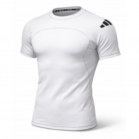 Rashguard manga corta adidas (BLANCO)