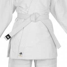 Judogi adidas training J500 blanco (b/negras)