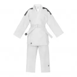 Judogi adidas training J500 blanco (b/negras)