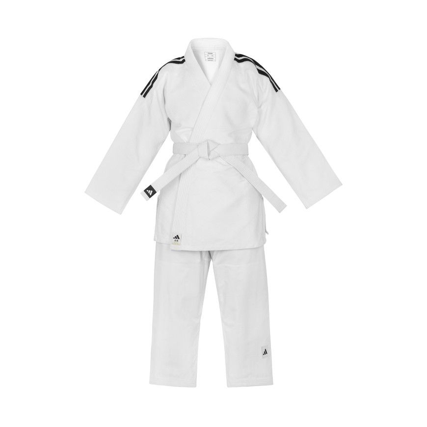 Judogi adidas training J500 blanco (b/negras)