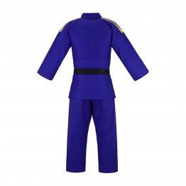 Judogi adidas contest J650 (AZUL) Bandas doradas