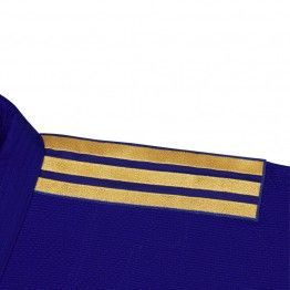 Judogi adidas contest J650 (AZUL) Bandas doradas