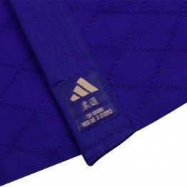 Judogi adidas contest J650 (AZUL) Bandas doradas