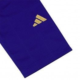 Judogi adidas contest J650 (AZUL) Bandas doradas