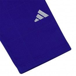 Judogi adidas contest J650 (AZUL) Bandas plateadas