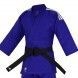 Judogi adidas contest J650 (AZUL) Bandas plateadas